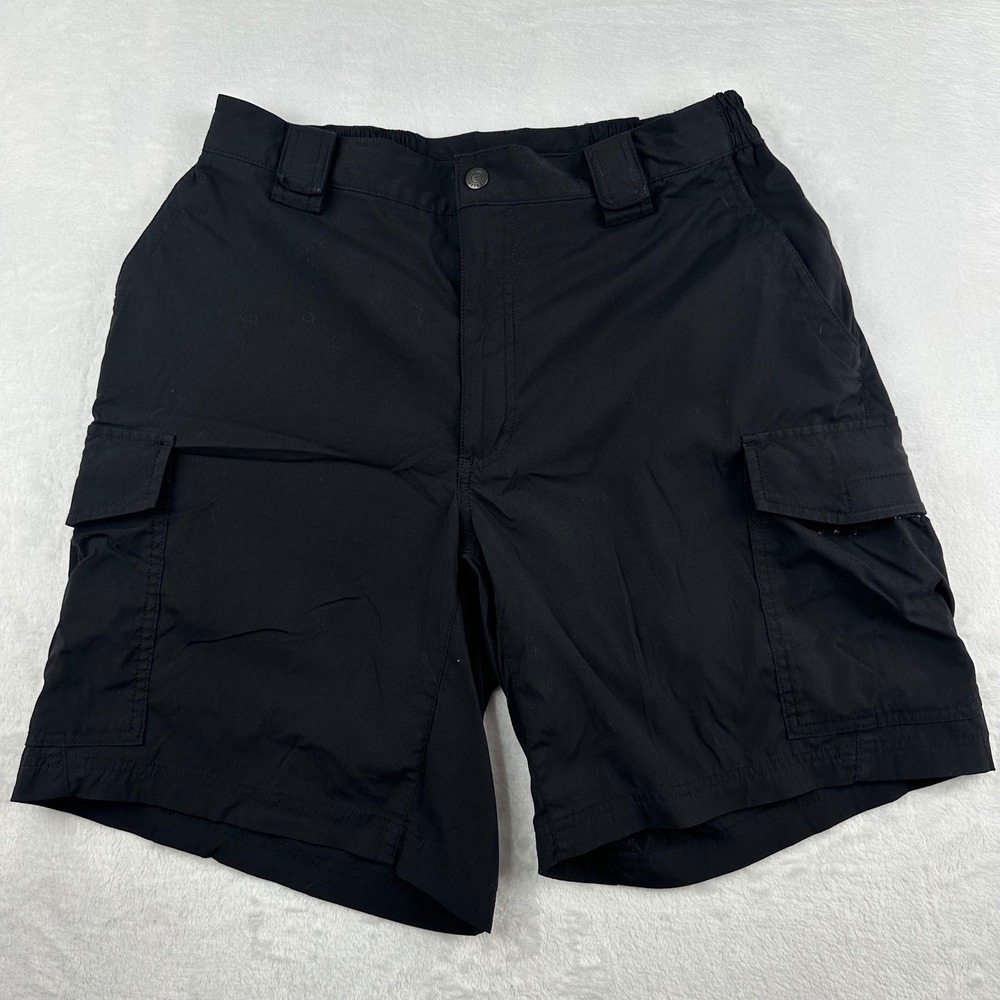 5.11 Tactical Men Black Cargo Shorts Size 34 Nylon Stretch Outdoor Utility